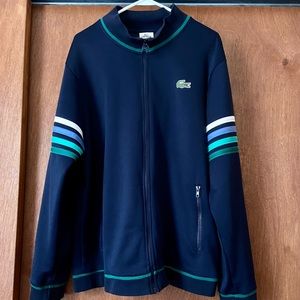 Lacoste Track Jacket Navy Blue zip up Long Sleeve Size 7 XXL